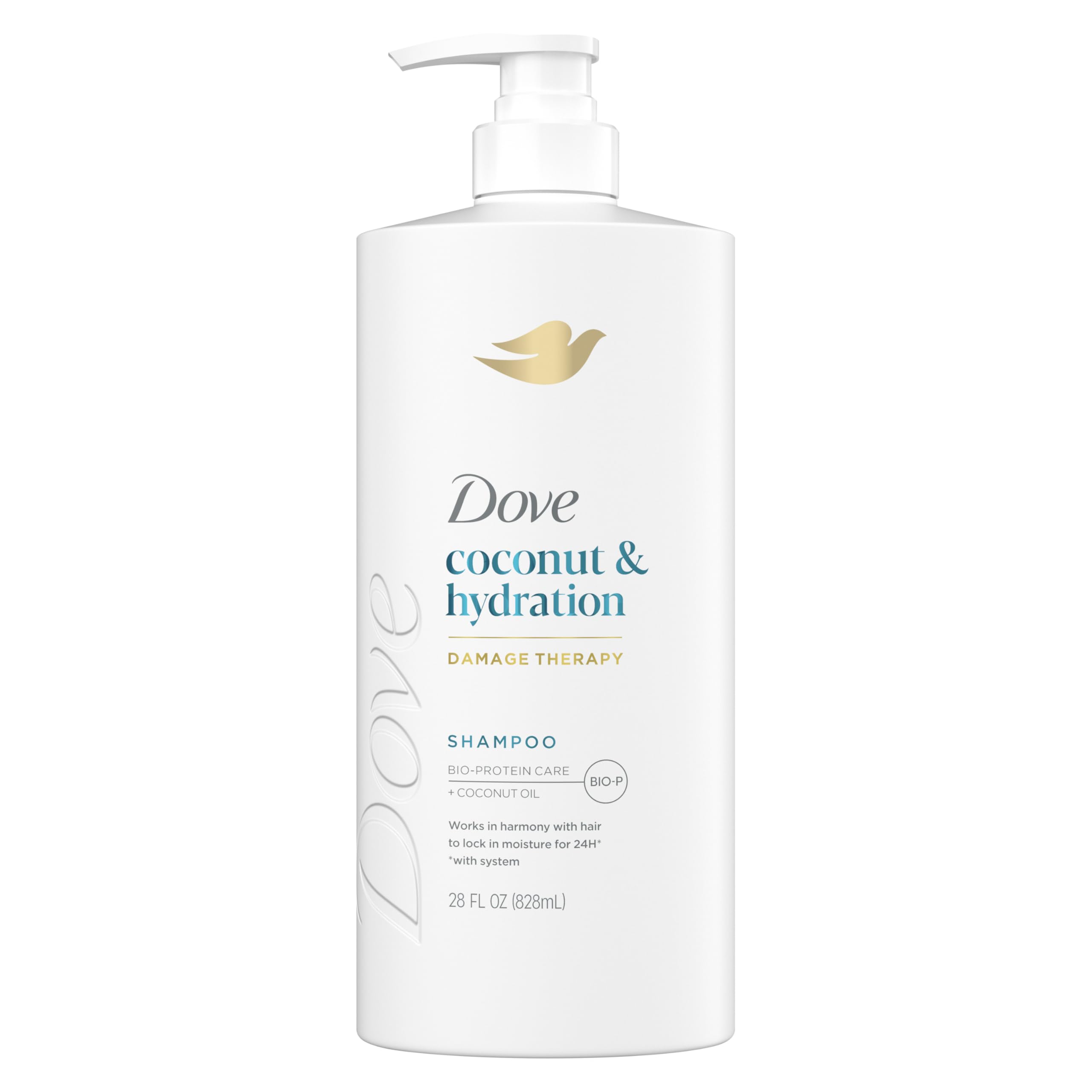 Dove Shampoo Coconut & Hydration for Dry Hair with Bio-Protein Care Technology and Coconut Oil 28 Fl Oz