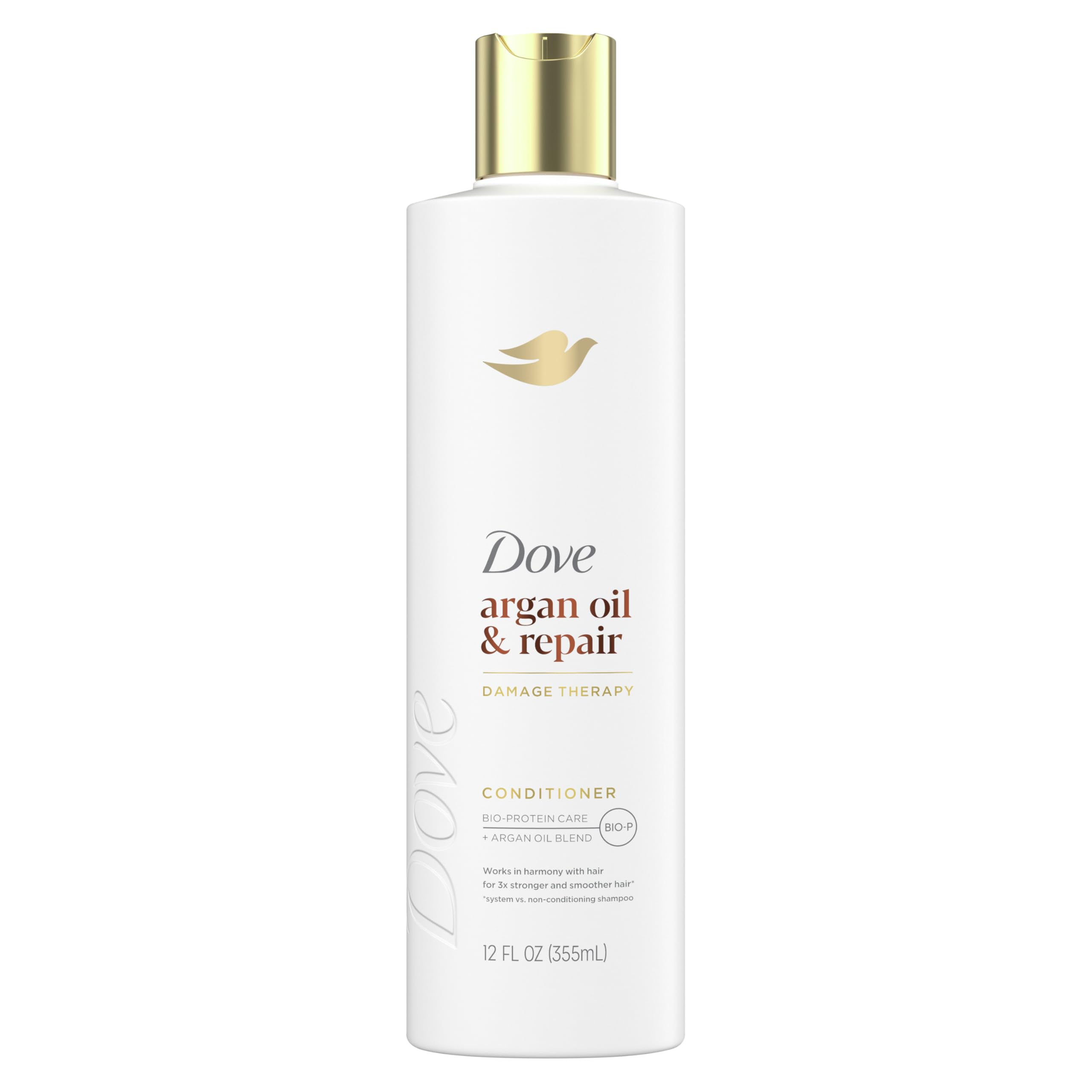Dove Conditioner Argan Oil & Repair for Fine Hair with Bio-Protein Care Technology and Argan Oil Blend 12 Fl Oz