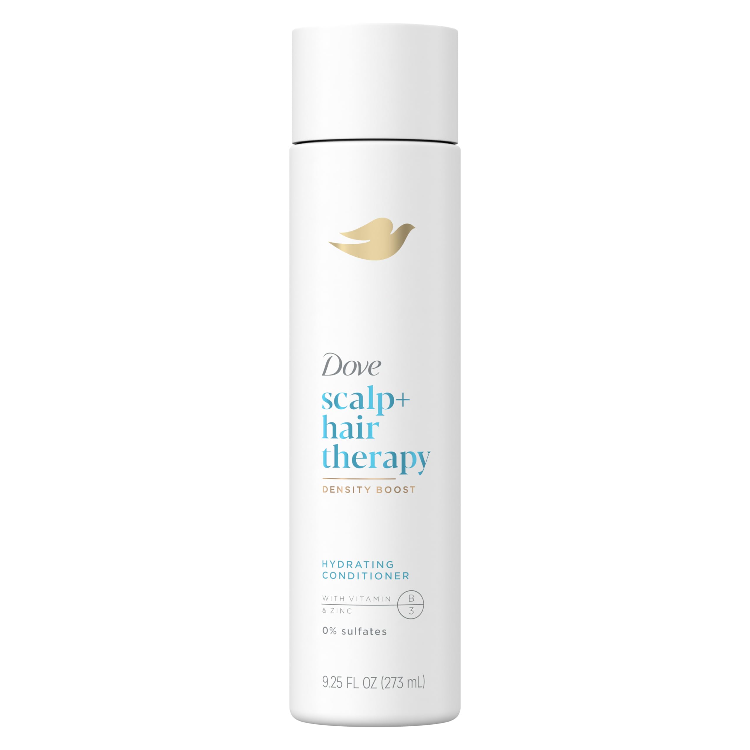 Dove Density Boost Hydrating Conditioner Scalp Therapy for Dry Hair, with Vitamin B3, Zinc and 0% Sulfates, 9.25 oz