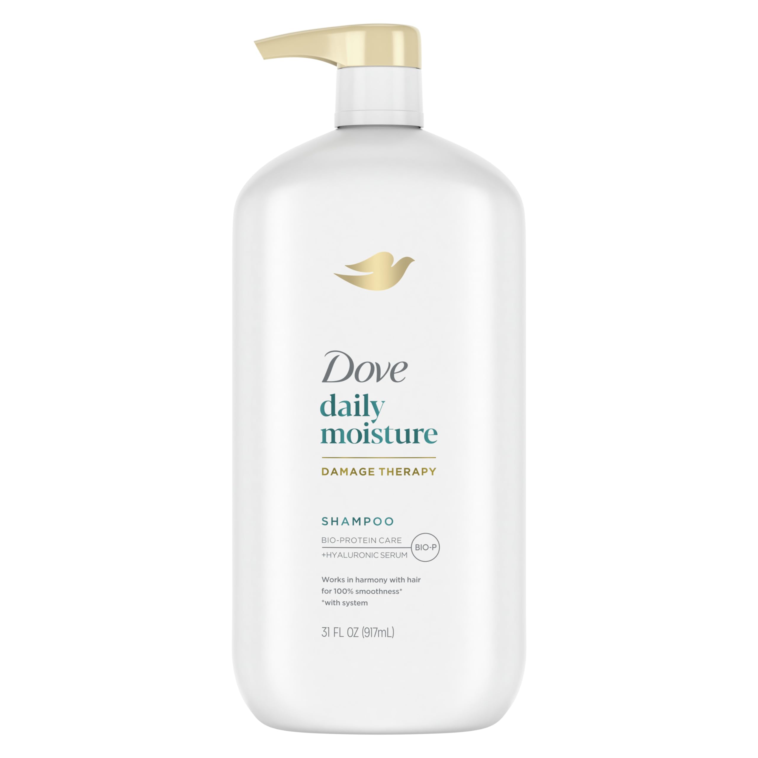 Dove Ultra Care Shampoo Daily Moisture Pack of 4 for Dry Hair Shampoo with Bio-Restore Complex 31 oz