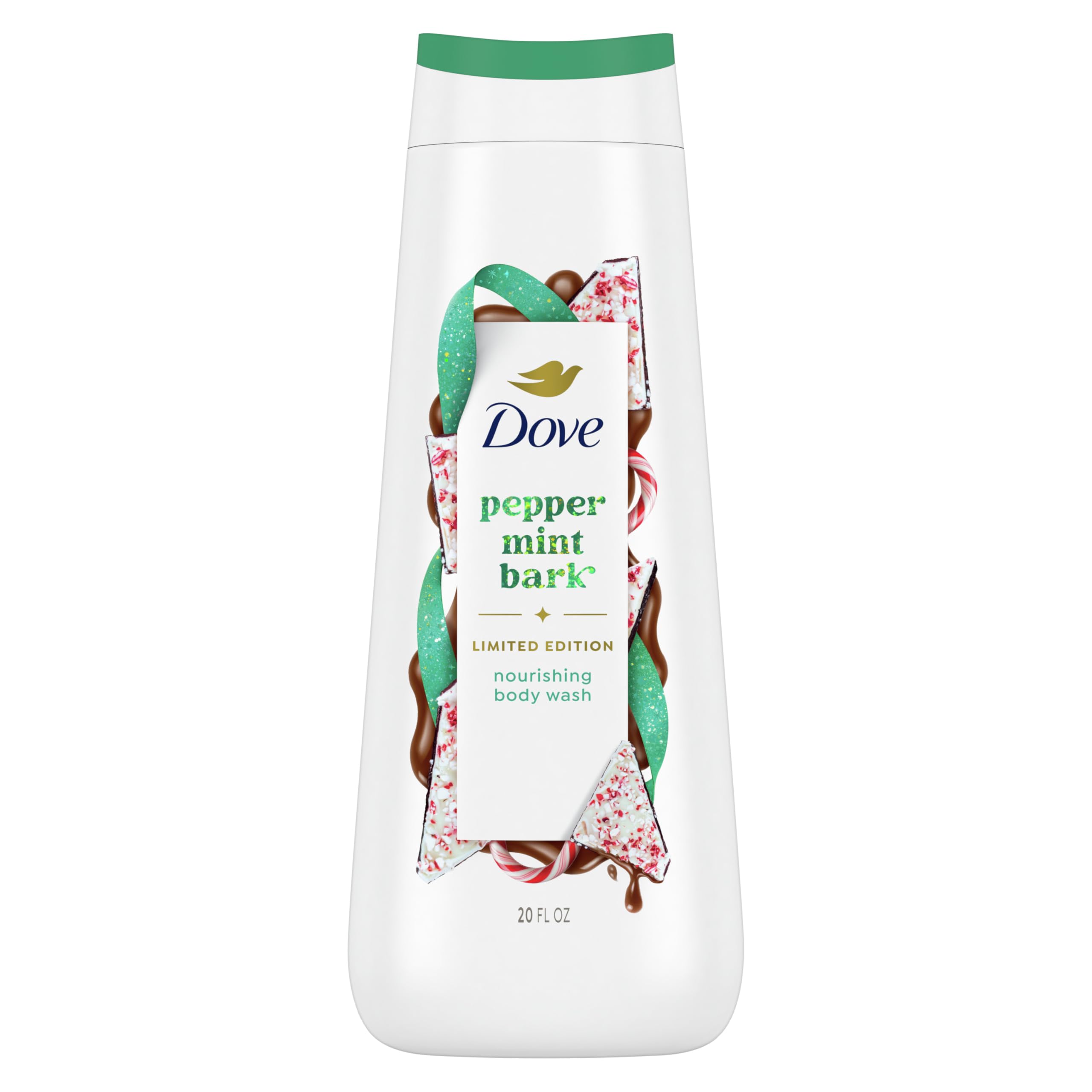 Dove Limited Edition Holiday Treats Body Wash Peppermint Bark for Deep Nourishment 20 oz