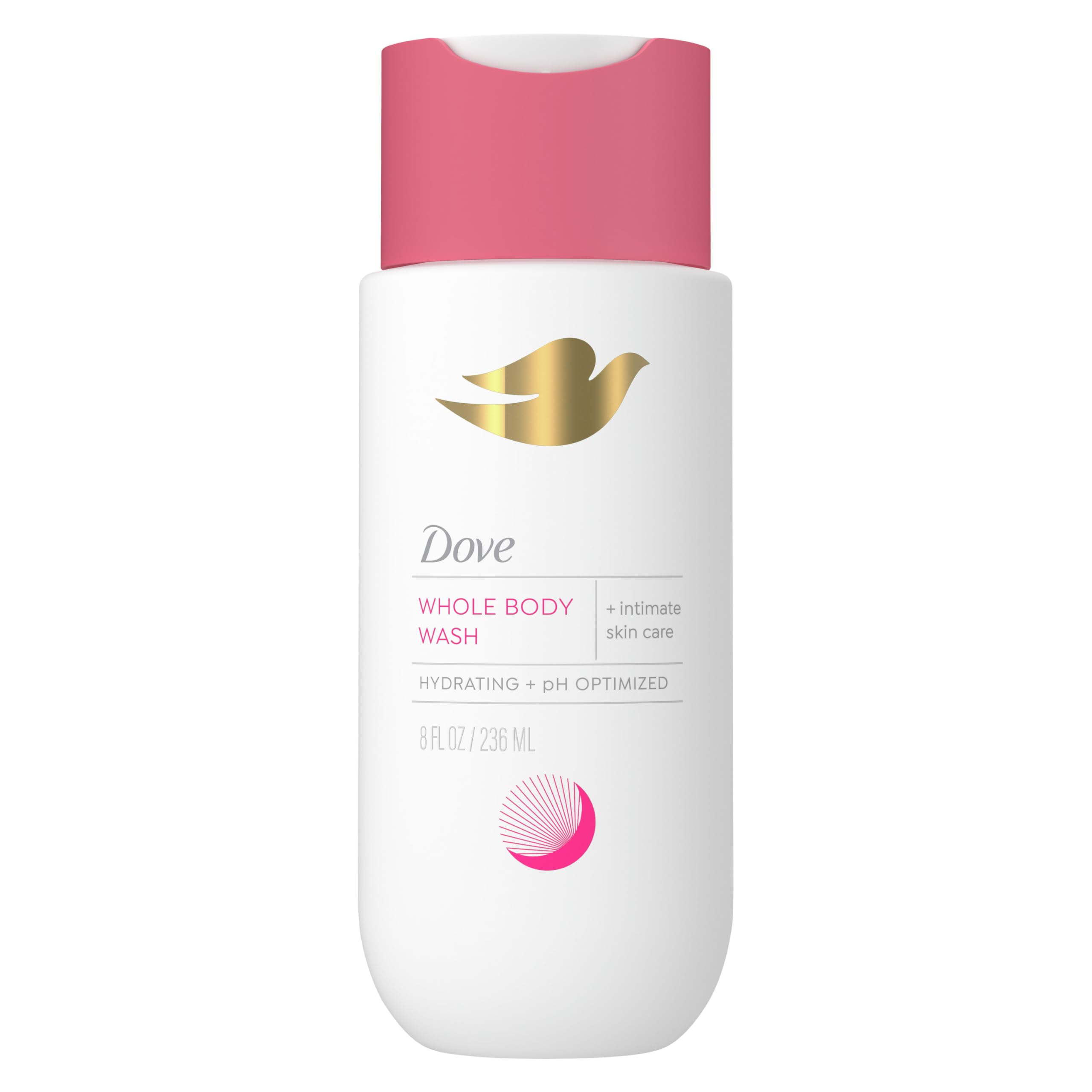 Dove Whole Body & Intimate Wash for Women - Gynecologist Tested Unscented Feminine Wash For Sensitive Skin, 8 oz