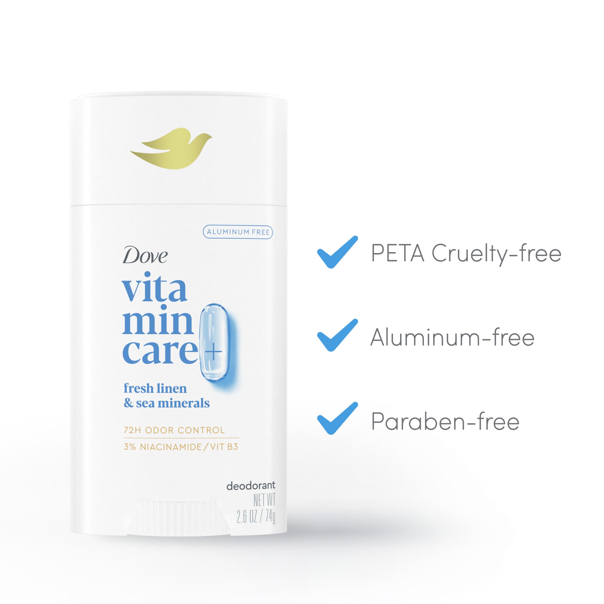 574-dove-vitamincare-deodorant-stick-fresh-linen-sea-mineral-aluminum-free-2.6-oz-4.jpg Dove VitaminCare+ Deodorant Stick Fresh Linen & Sea Mineral Aluminum Free 2.6 oz